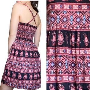 Abercrombie & Fitch Ethnic SunDress Festival Dress Spaghetti Straps Boho Size XS